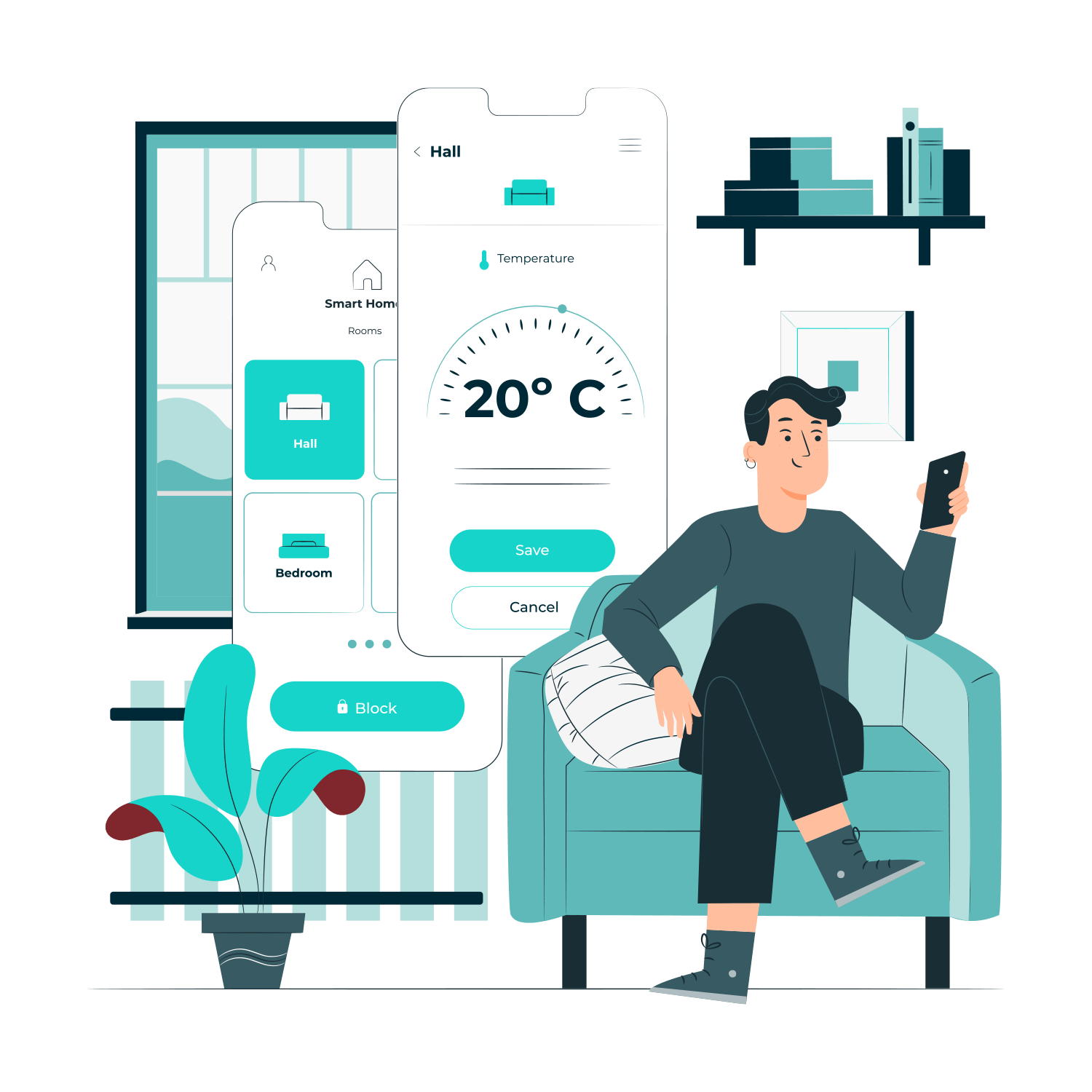 Smart Home Automation Illustration
