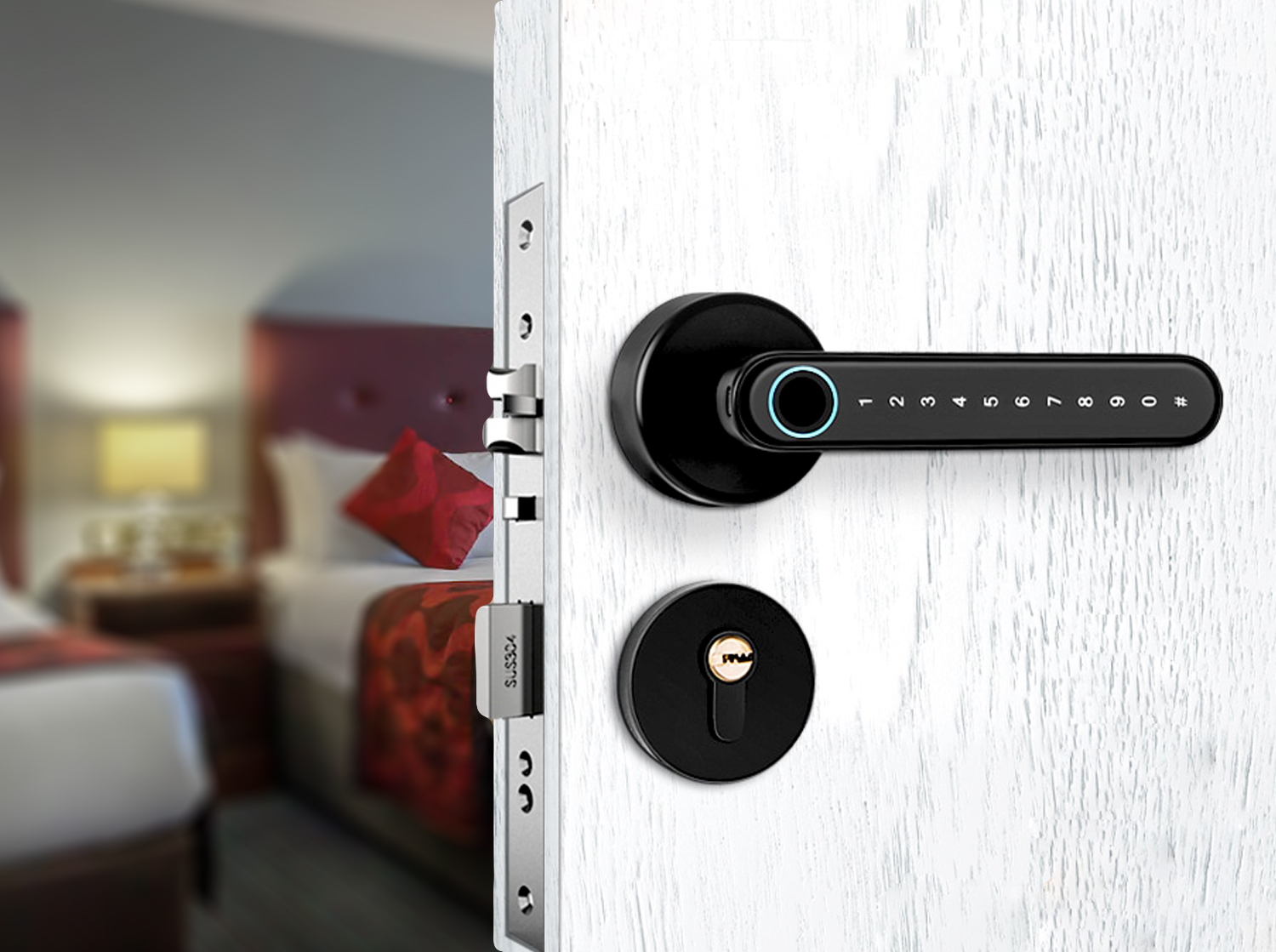 EST Smart Handle Door Lock in home